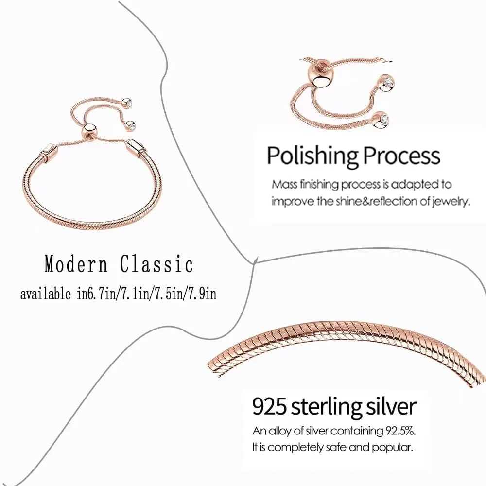 S925 Sterling Silver Snake Bracelet