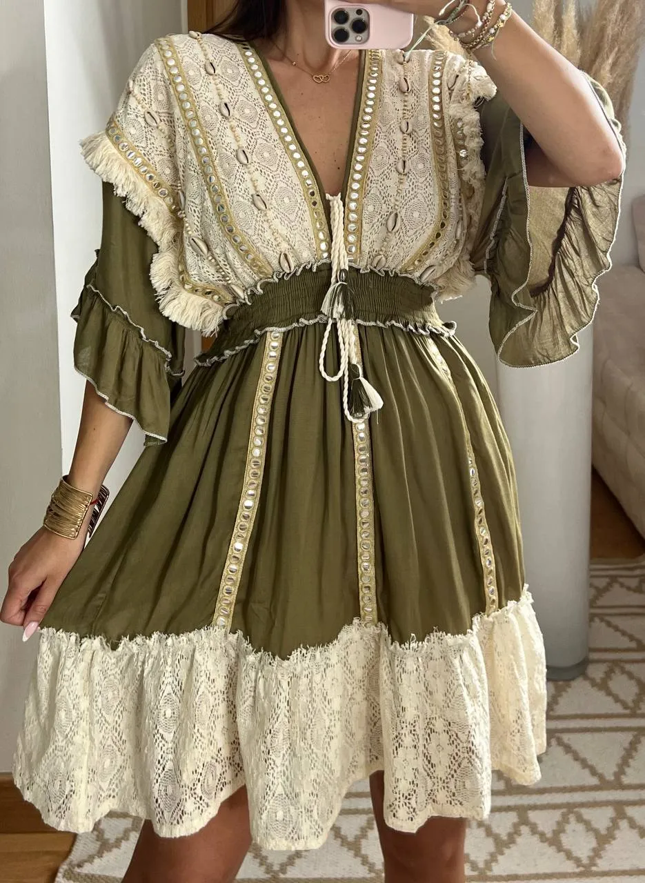 Shell mini dress