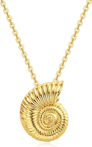Shell Seashell Necklace for Women,Chunky Gold Beach Conch Shell Necklaces Gifts for Women