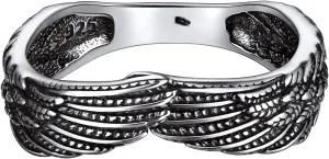 Silvora 925 Sterling Silver Angel Wings Band Rings for Women Men Personalized Custom with Gift Packaging