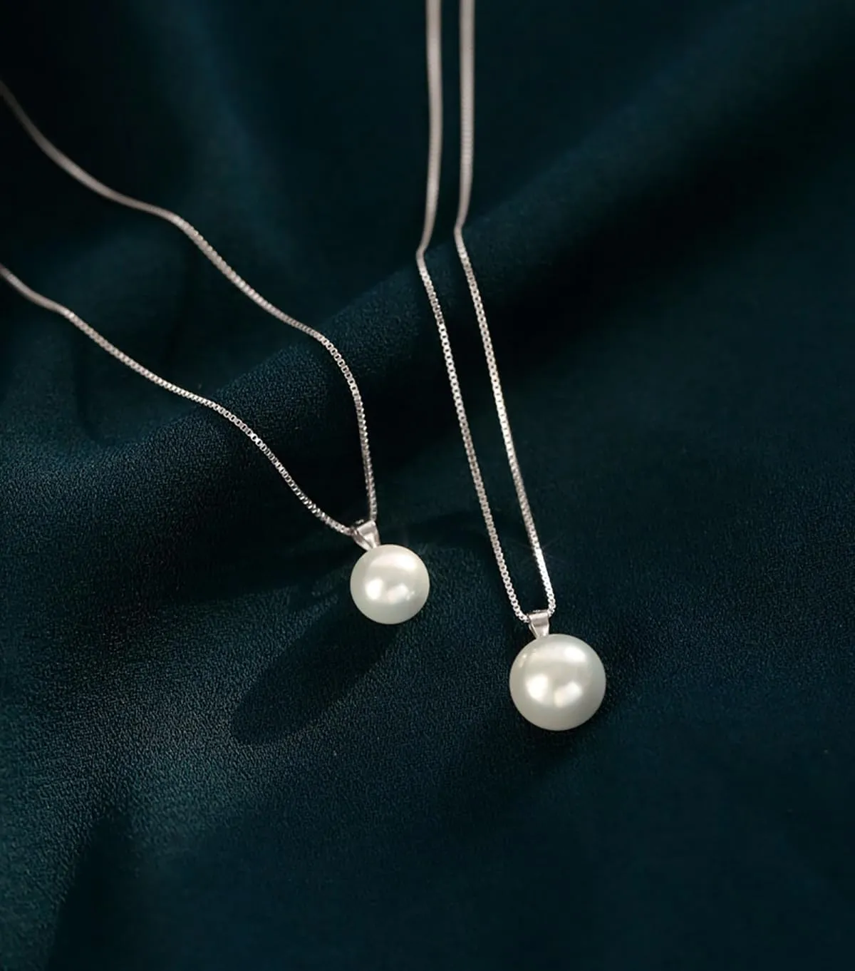 Single Pearl Necklace for Women silver | Black Pearl Necklace Pendant | Dainty Pearl Drop Necklaces Jewelry | Simple Pearl Pendant Necklace Birthday Gift