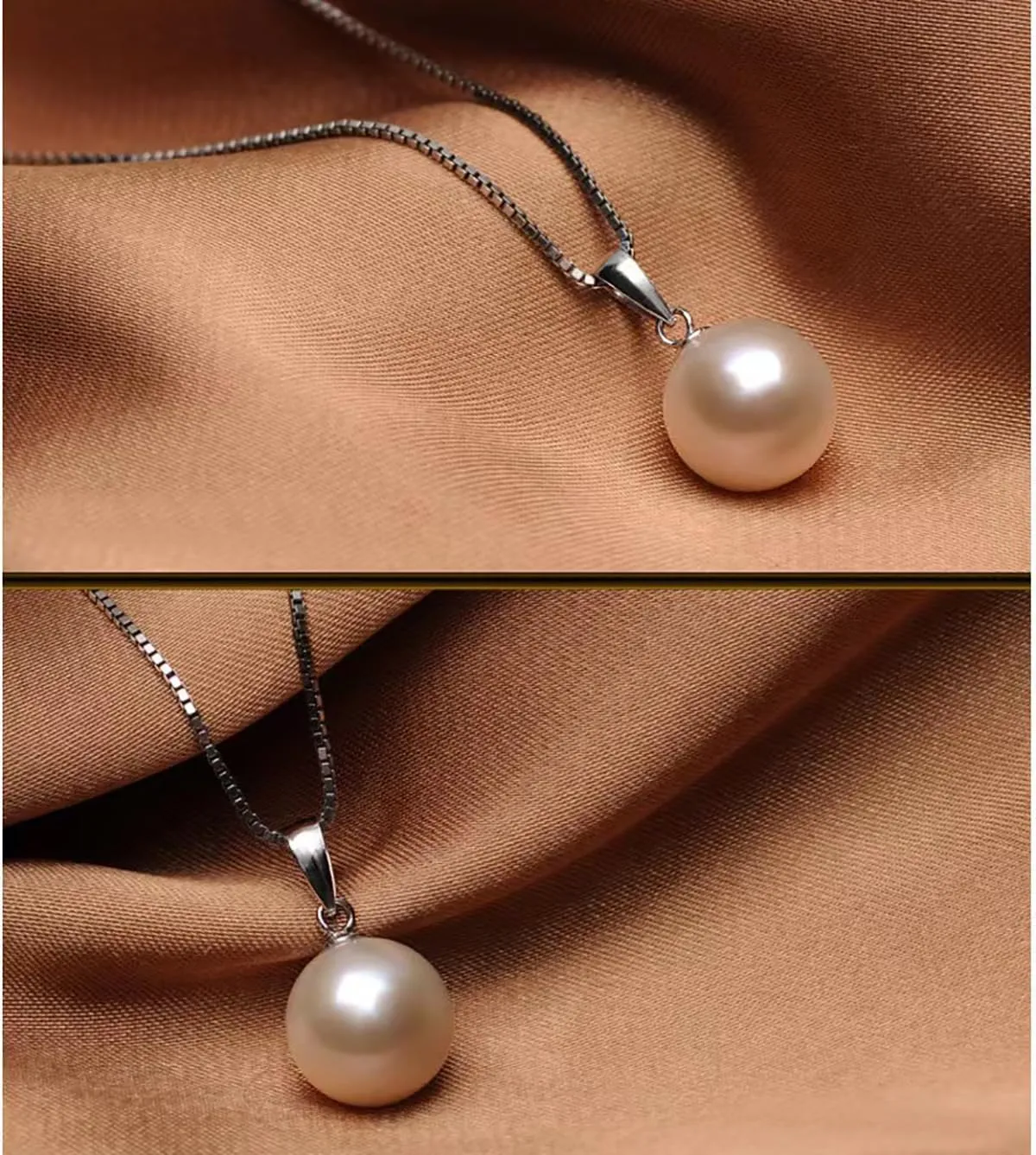 Single Pearl Necklace for Women silver | Black Pearl Necklace Pendant | Dainty Pearl Drop Necklaces Jewelry | Simple Pearl Pendant Necklace Birthday Gift