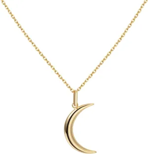 S.Leaf Moon Necklace Sterling Silver Dainty Moon Necklaces for Women Sterling Silver Necklace