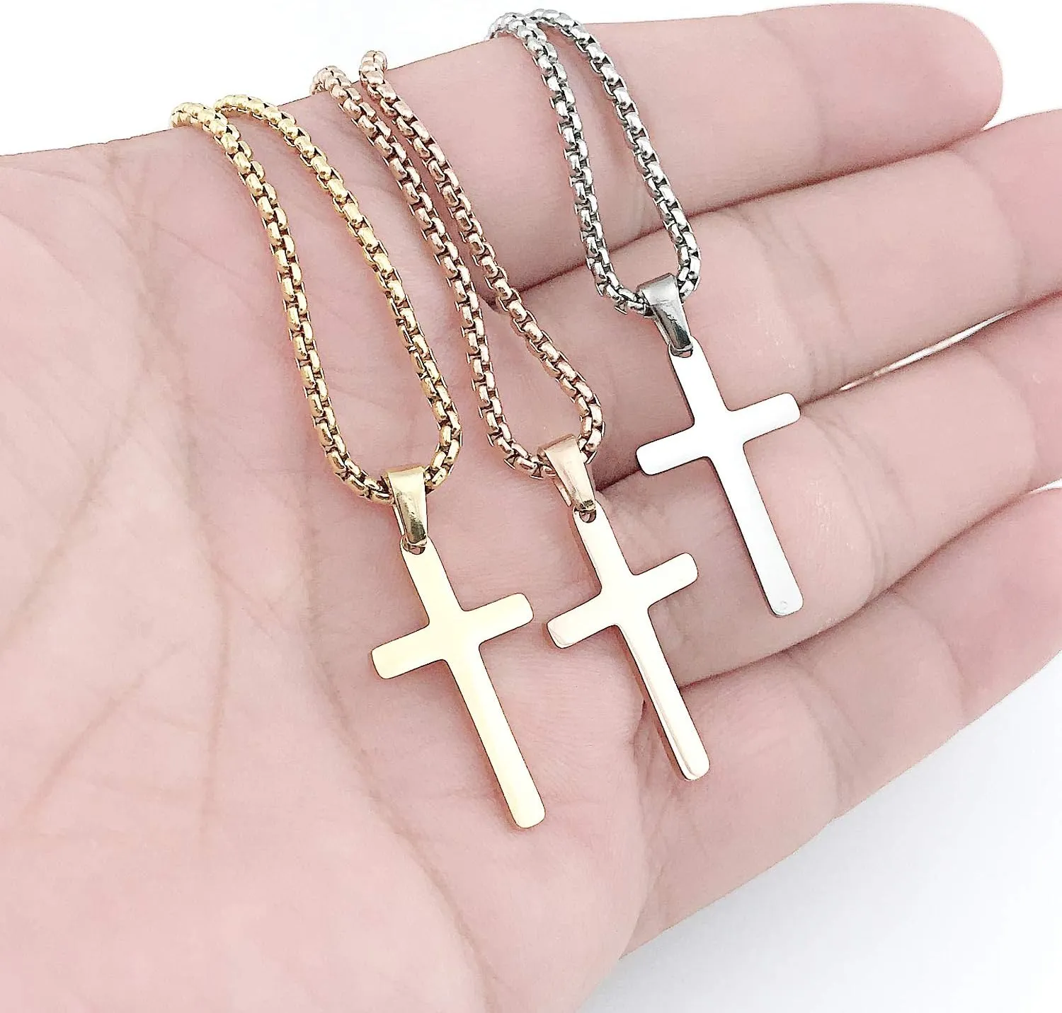 Small Cross Pendant Necklace for Women Simple Cross Necklaces Mothers Day Birthday Gifts for Women