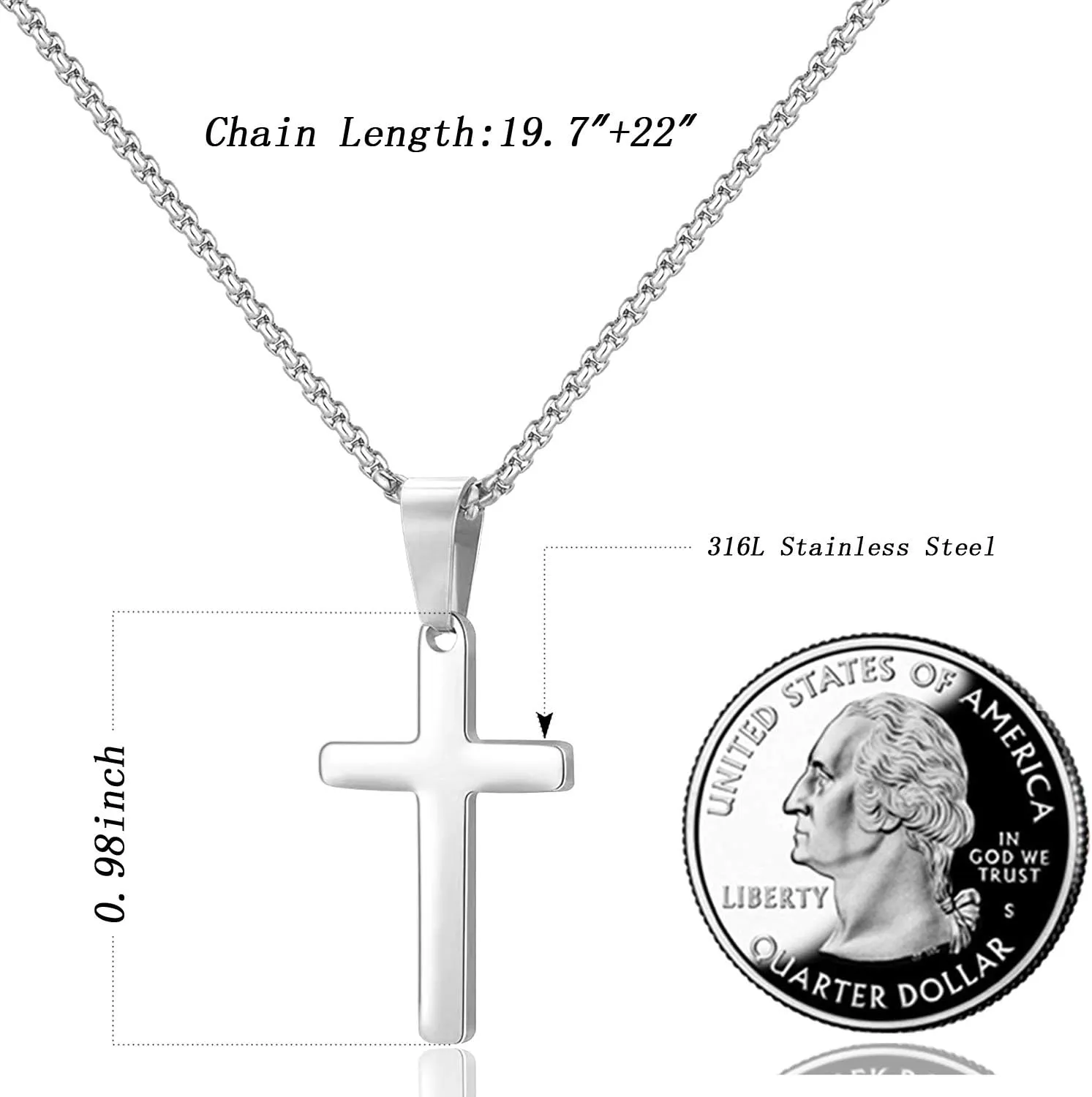 Small Cross Pendant Necklace for Women Simple Cross Necklaces Mothers Day Birthday Gifts for Women