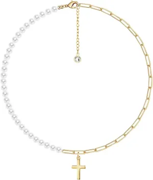 Small Cross Pendant Necklace for Women Simple Cross Necklaces Mothers Day Birthday Gifts for Women