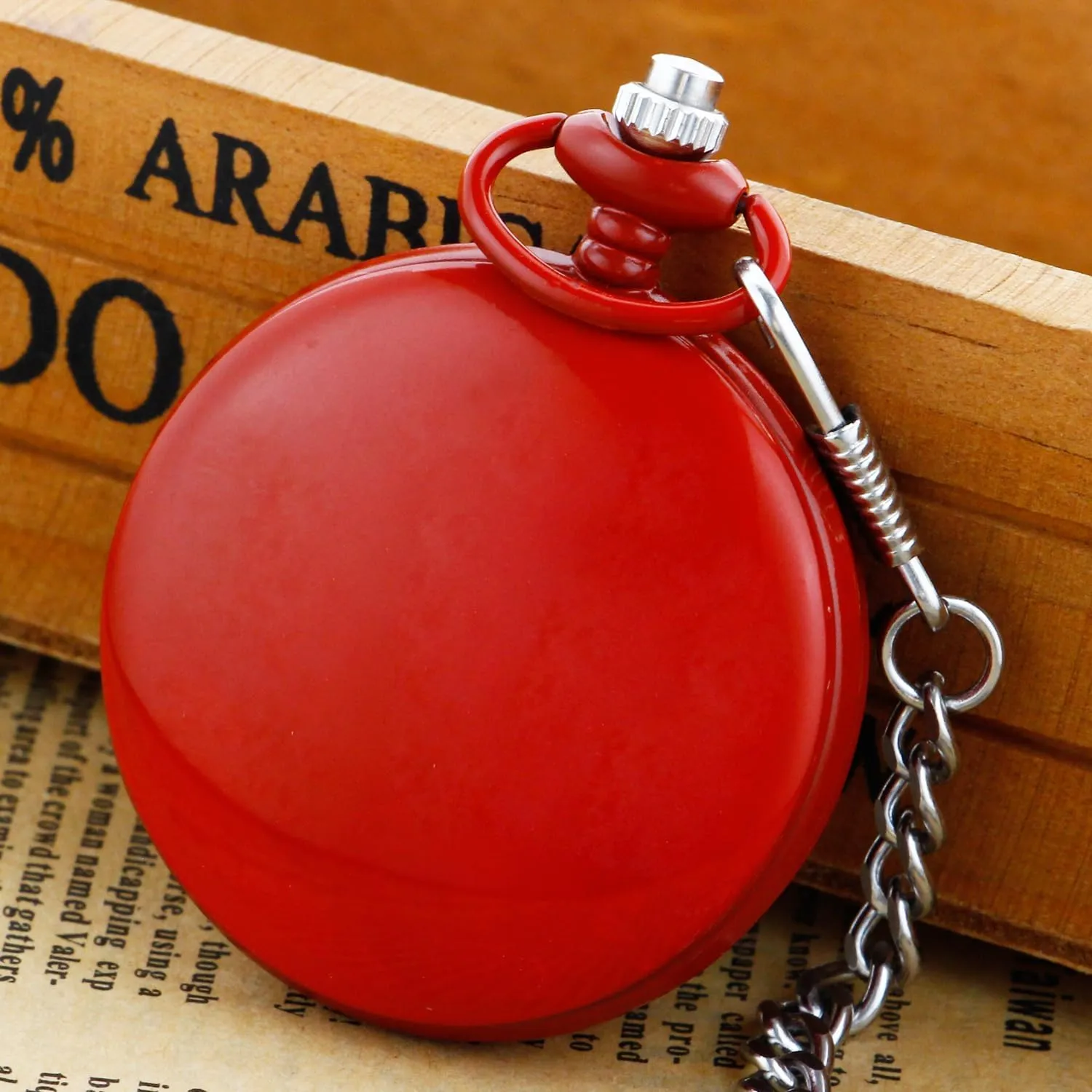 Smooth Cover Quartz Pocket Watch, Fashionable Roman Digital White Dial with Waist Chain Pocket Watches for Men