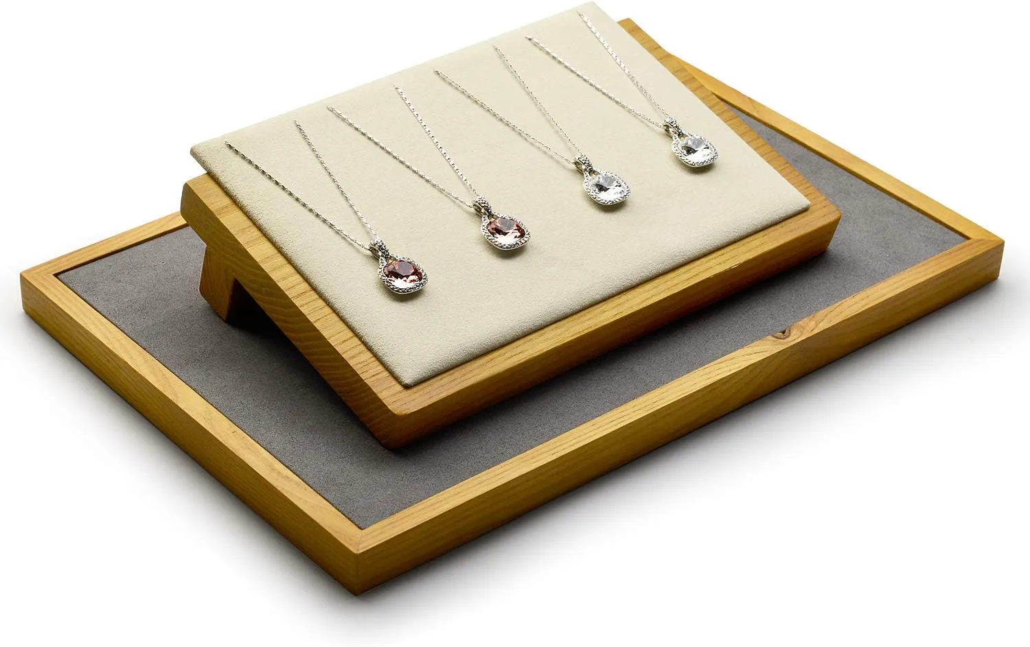 Solid Wood Display Stand Necklace Pendant Organizer Jewelry Display Props Tray WSM (WSM02701)