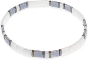 Sonateomber Tila Flat Beaded Stretch Bracelets for Women, Trendy Unique Handmade Stackable Mixed Colorful Square Beads Miyuk Link Bracelet Summer Jewelry Gift