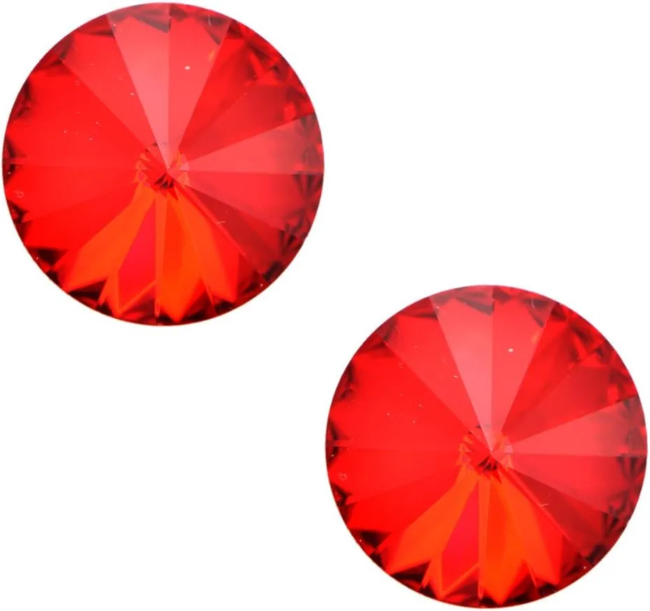 Spinningdaisy Simple Round Crystal Stud Earrings - Simple and Elegant Design