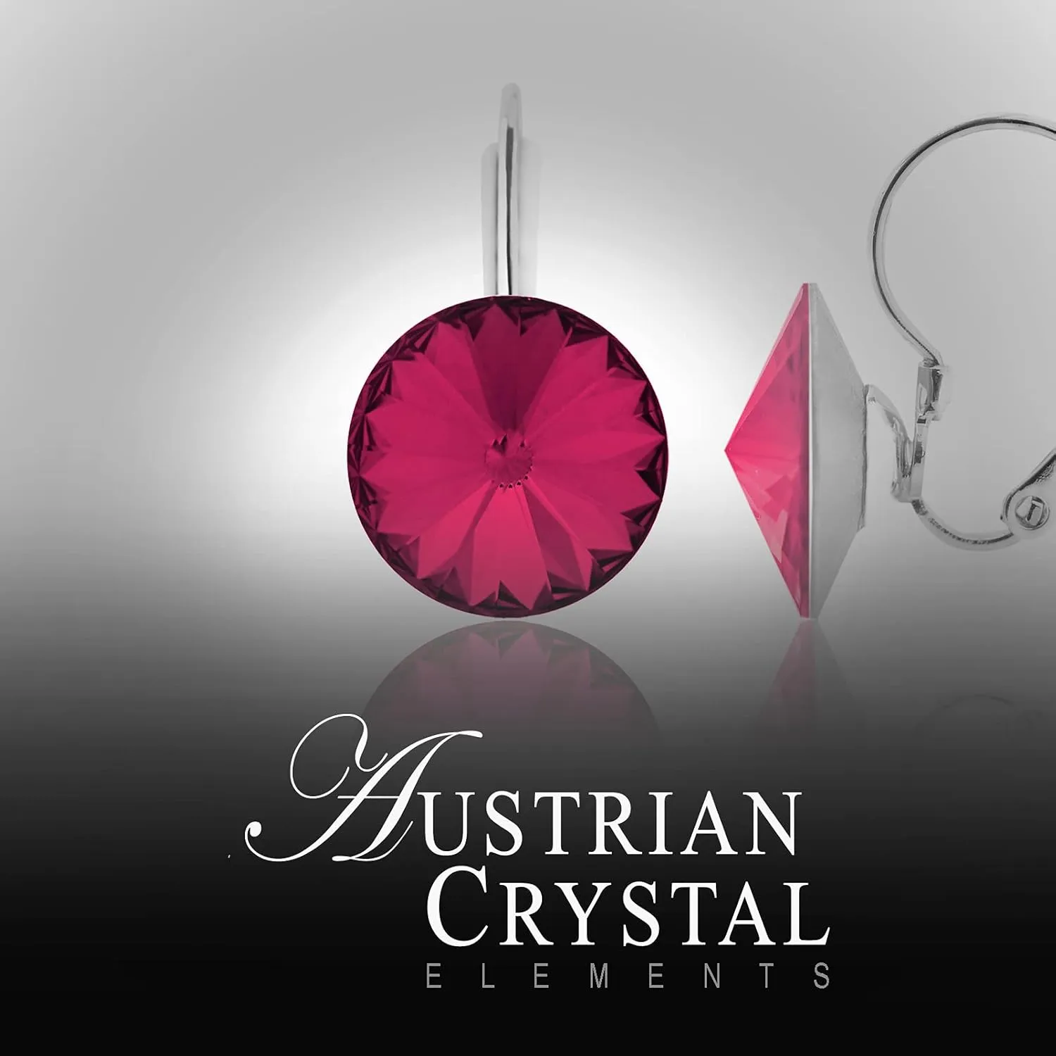 Spinningdaisy Simple Round Crystal Stud Earrings - Simple and Elegant Design