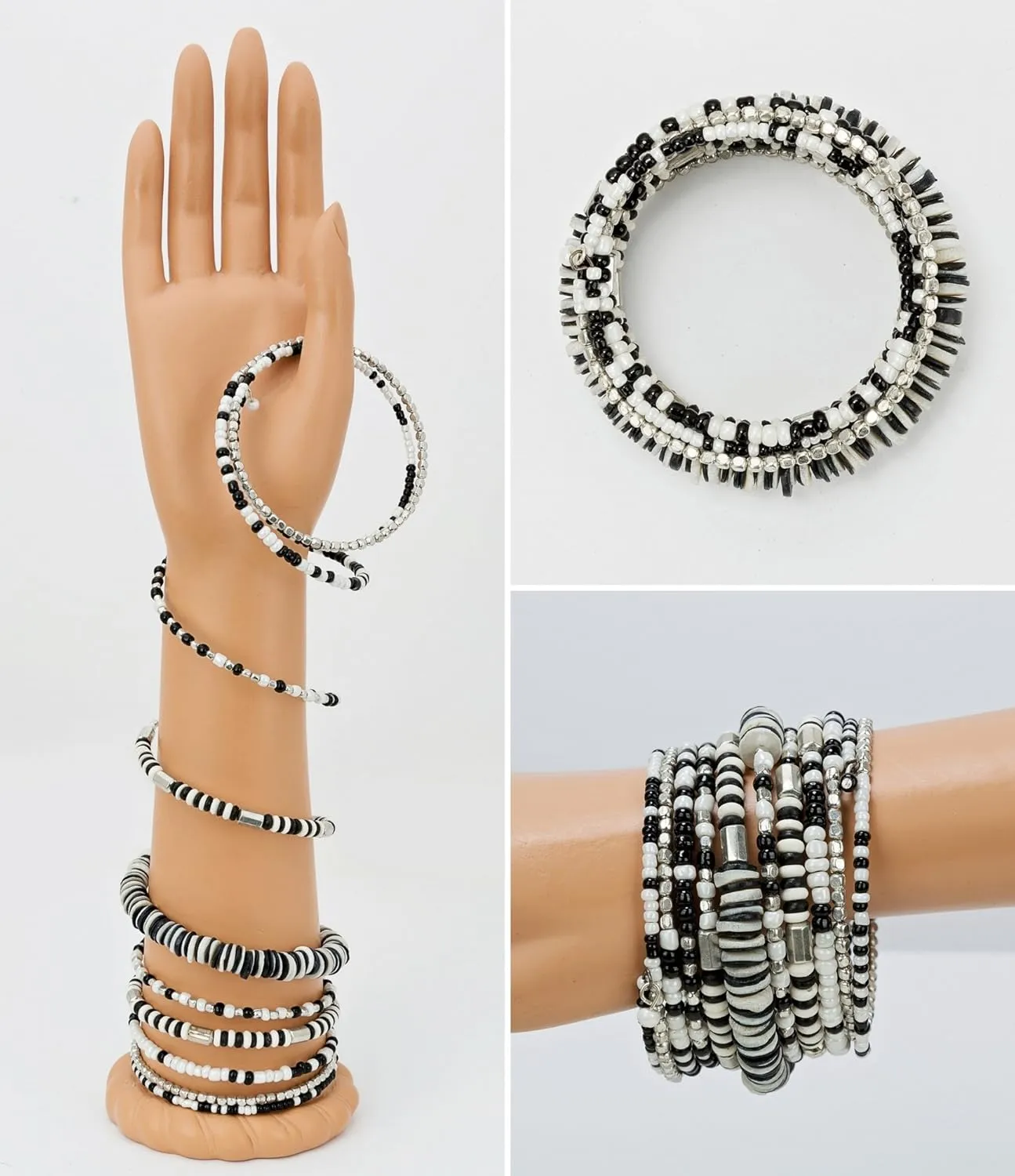 SPUNKYsoul Handmade Bohemian Coil Spring Bracelet for Women Collection