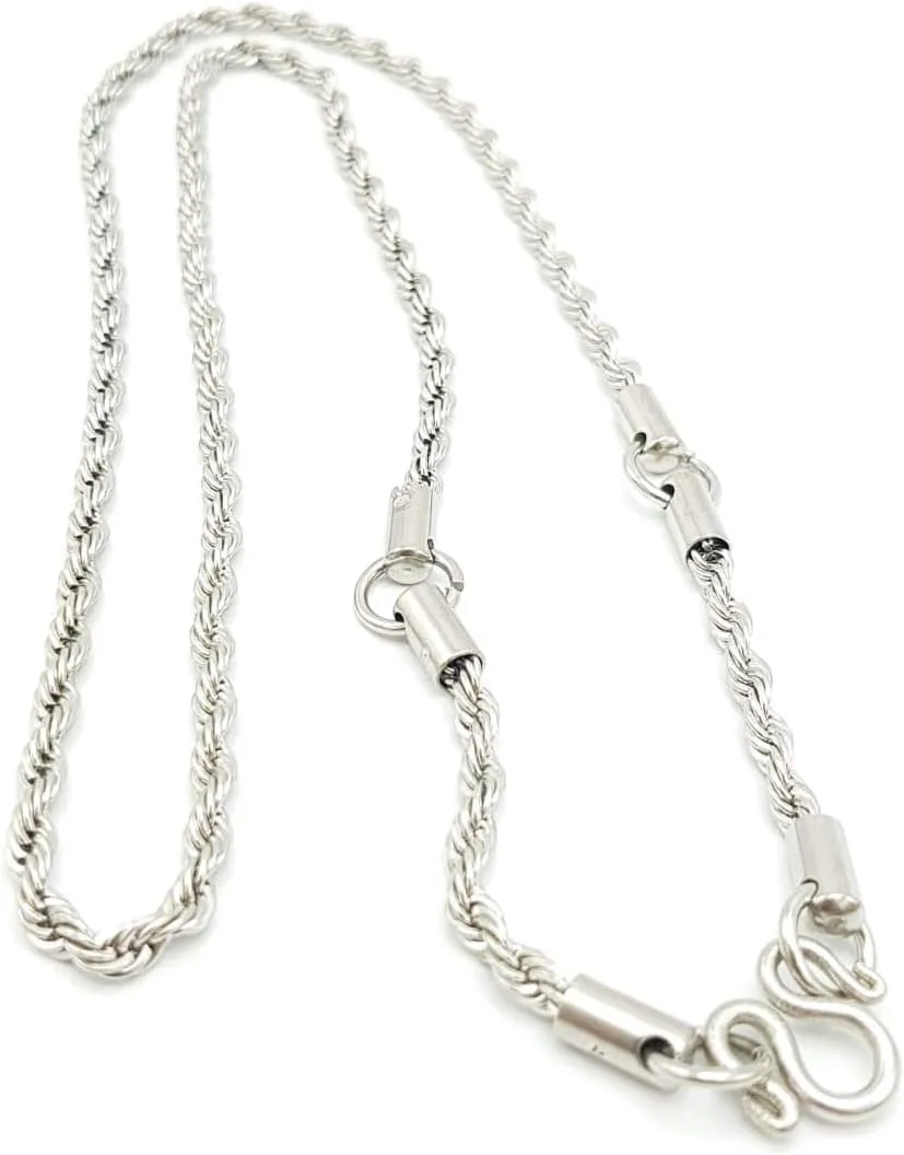 Stainless Steel Necklace Chain 3 Hoops for Thai amulets 26 inches Men Women Jewelry Fashionable