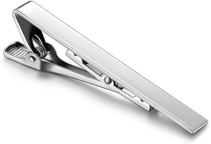 Stainless Steel Polished Tie Clip Men's Dress Shirt Clip Men Women Business