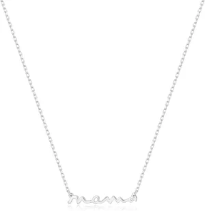 Sterling Silver 925 Mama Pendant Necklaces for Women Dainty Small 14K Gold Vermeil Silver Plated Mother Mom Necklace Non Tarnish Jewelry for Mom New Mom Trendy