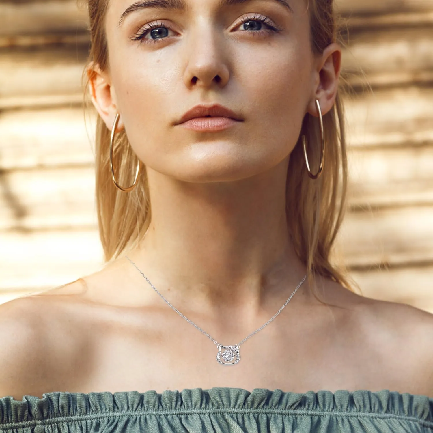 sterling silver contour pendant necklace, women jewelry 18 necklace, fashionable accessory necklace, can be the beautiful gift for women.
