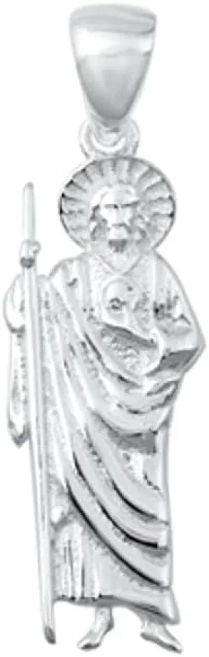 Sterling Silver Jesus Sheperd Wholesale Pendant High Polished Christian Charm