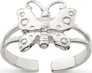 Sterling Silver Polished Fancy Toe Ring - Jewelry By Sweet Pea