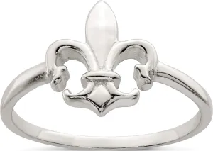 Sterling Silver Polished Fleur De Lis Ring - Jewelry By Sweet Pea