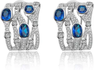 Stud Earrings for Women, Trendy CZ Crystal Knot Stud Statement Earrings Lightweight Hypoallergenic Costume Jewelry for Her