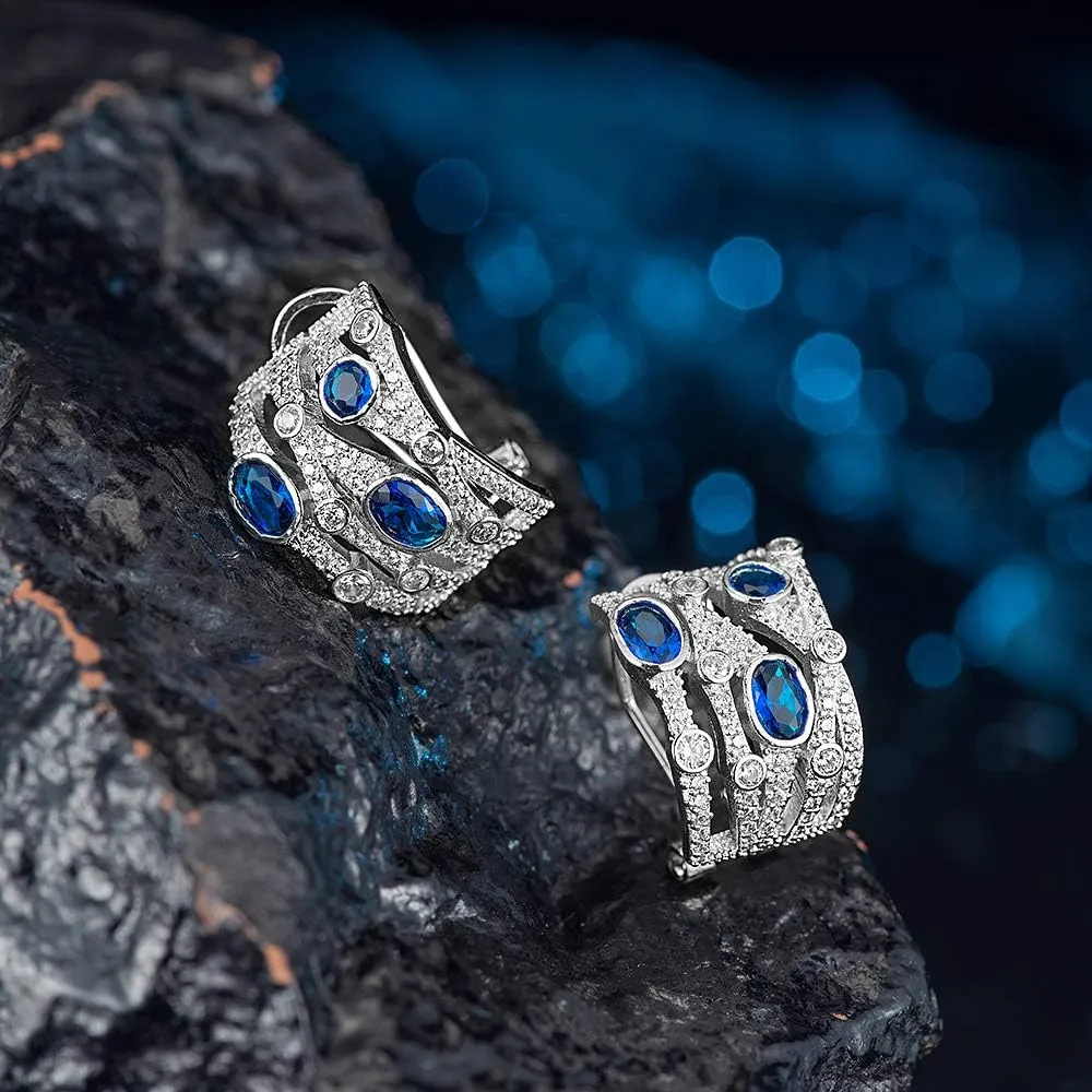 Stud Earrings for Women, Trendy CZ Crystal Knot Stud Statement Earrings Lightweight Hypoallergenic Costume Jewelry for Her