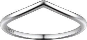 Suplight 925 Sterling Silver Wishbone Ring Dainty V Shaped Chevron Wedding Band Love Engagement Promise Ring for Women (with Gift Box)