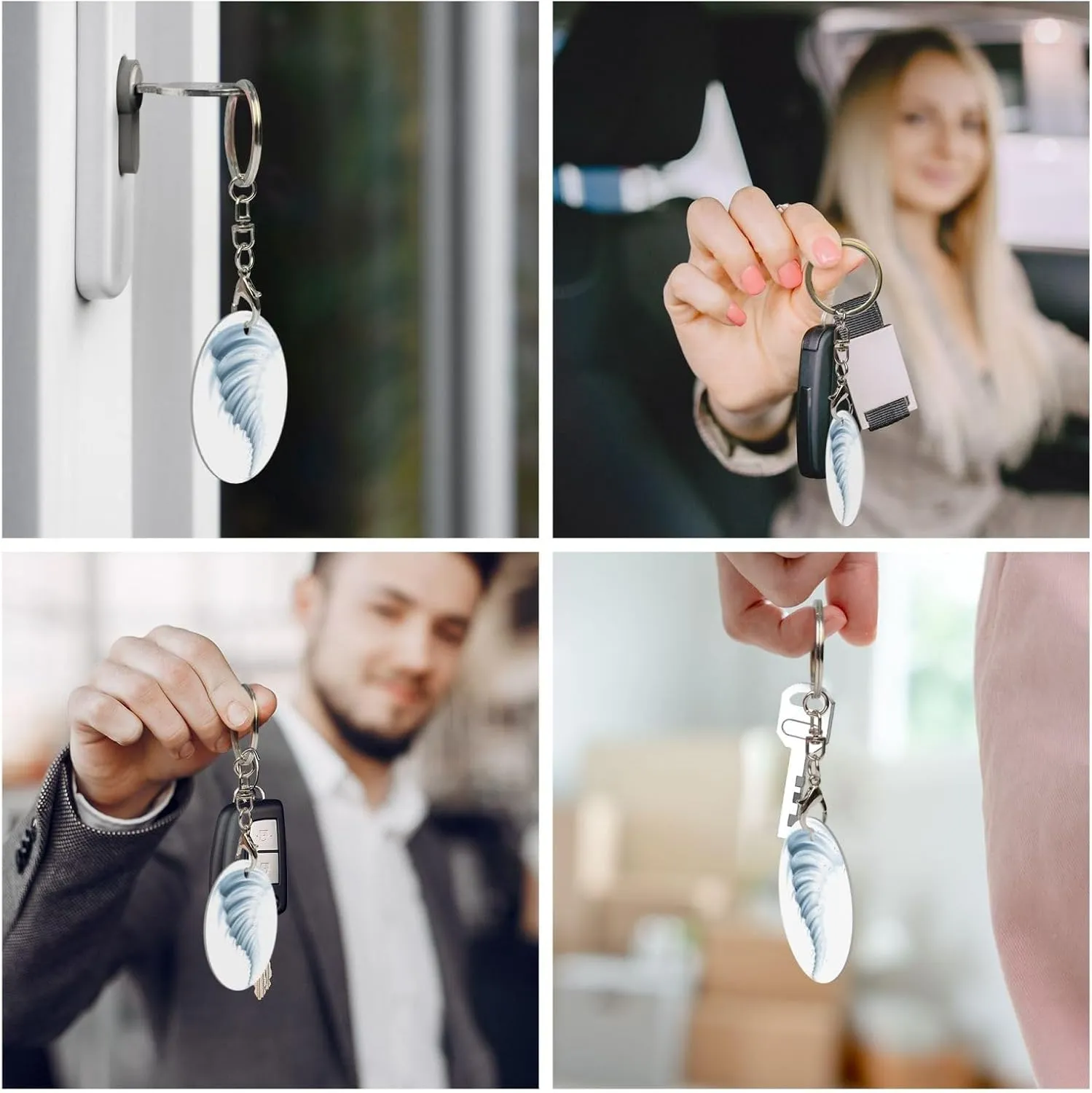 Swimming Pool Keychain, Key Chain Keychains Organizer Keyring for Women Men