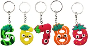 The Charms Numbers 0-9 Keychain Accessories Capable Cute Lucky Signs Number Keyring for bags Key