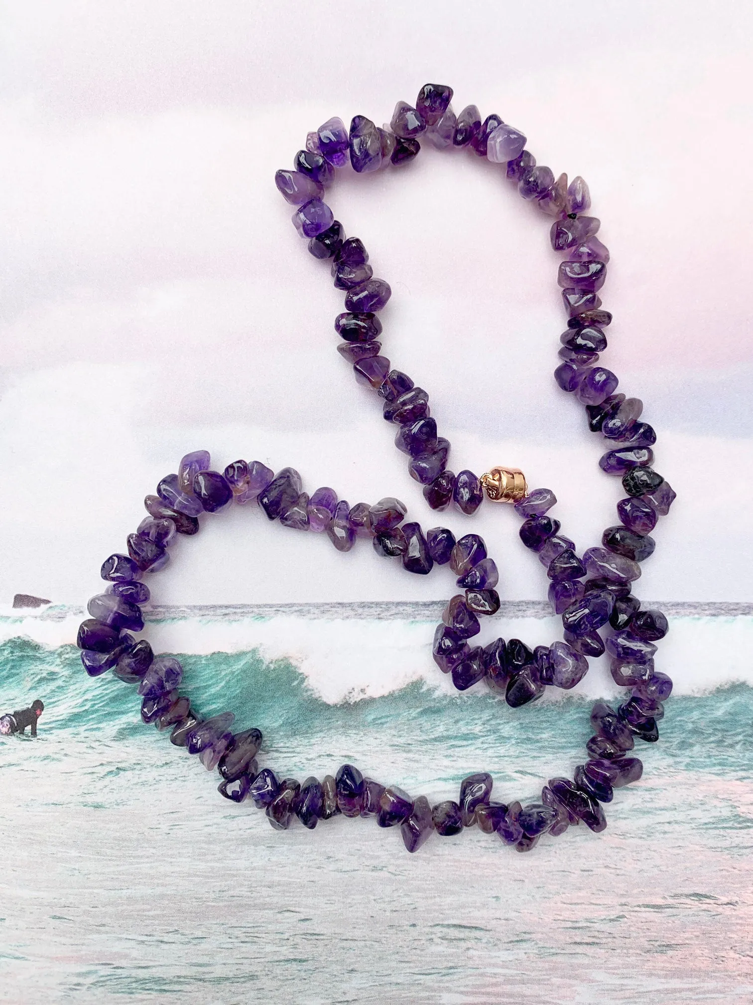 The Surfer Boy Necklace (Amethyst)