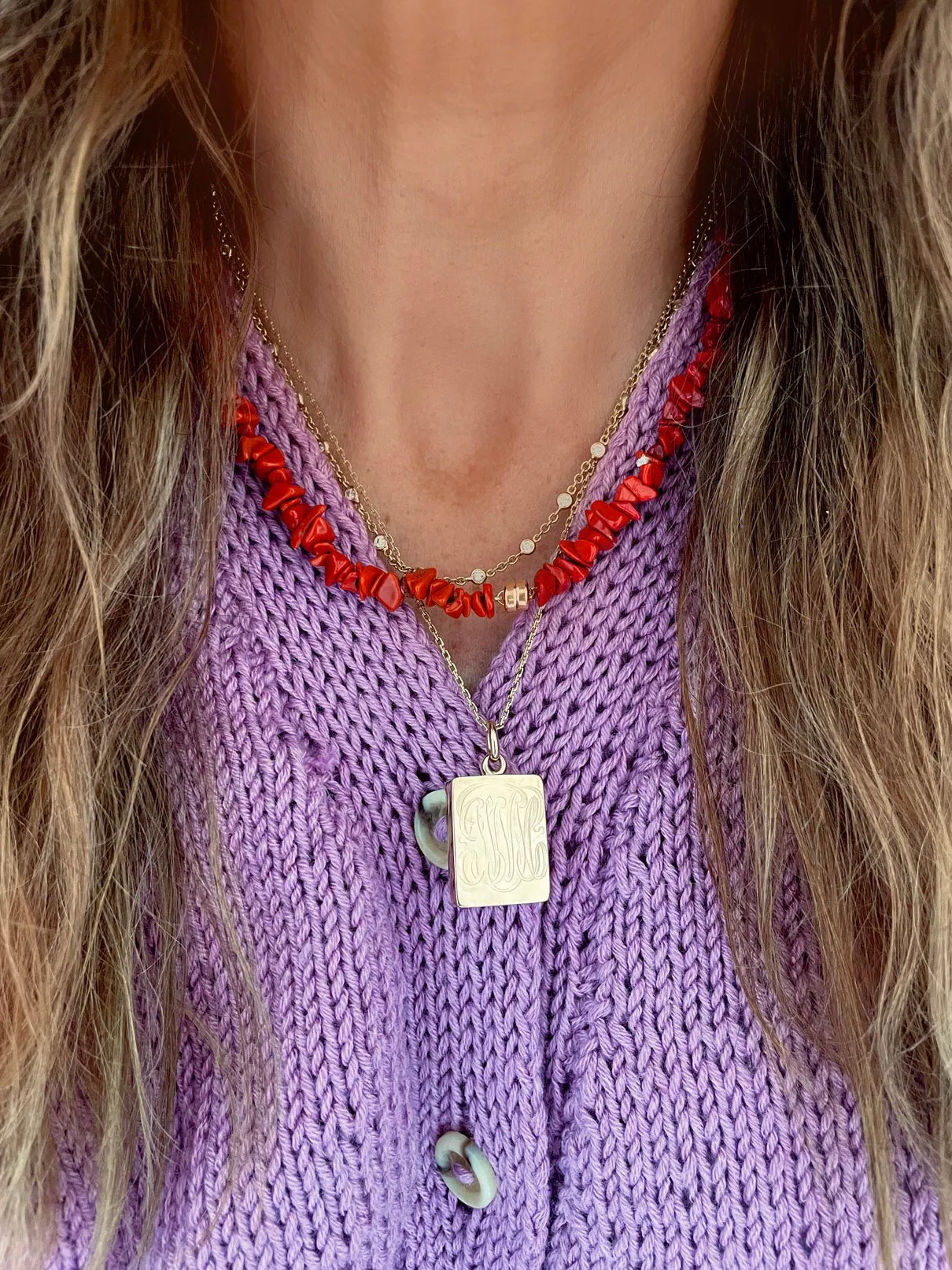 The Surfer Boy Necklace (Coral)