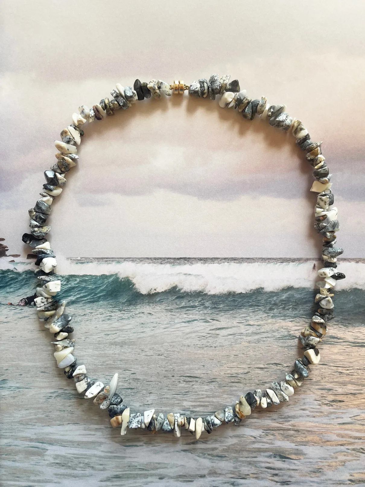 The Surfer Boy Necklace (Dendritic Agate)