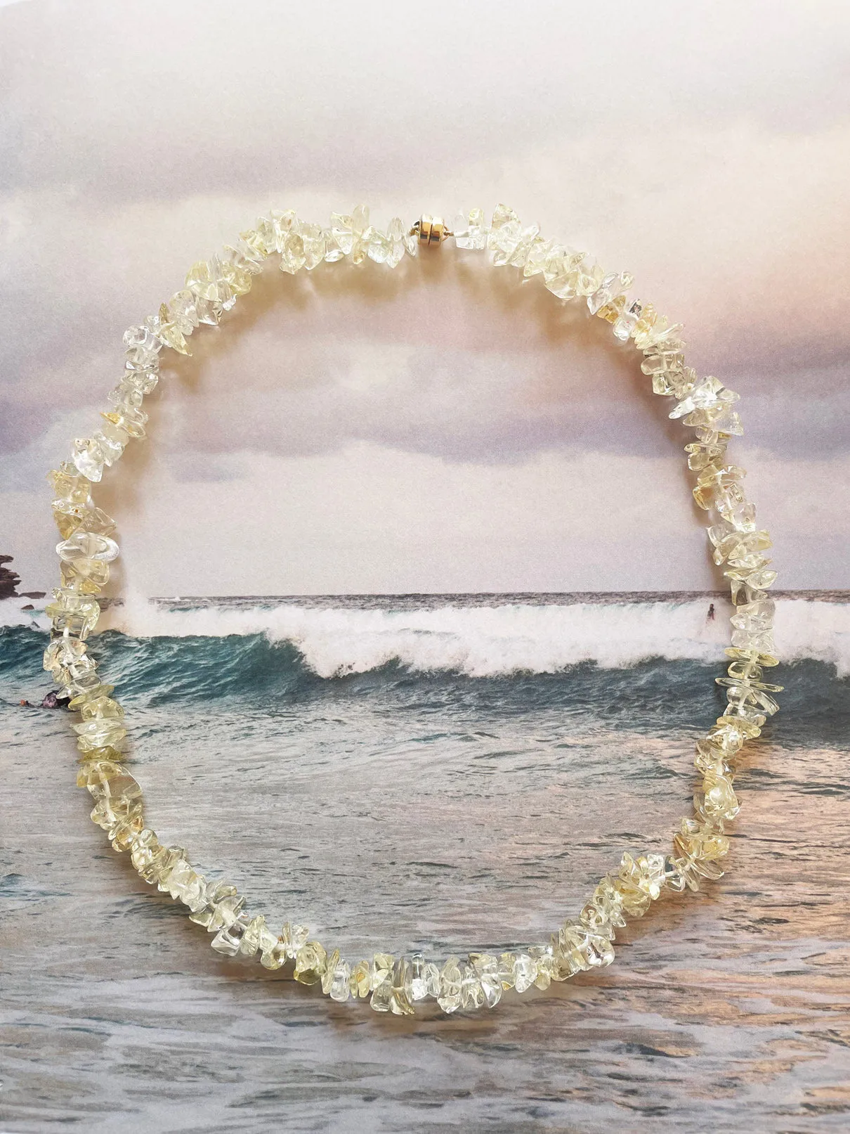 The Surfer Boy Necklace (Lemon Quartz)