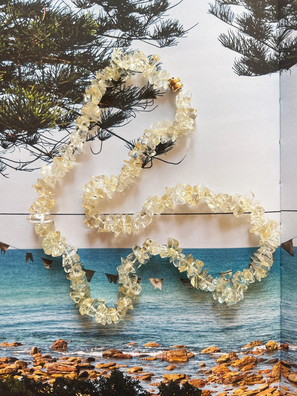 The Surfer Boy Necklace (Lemon Quartz)