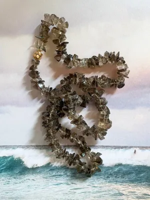 The Surfer Boy Necklace (Smoky Quartz)