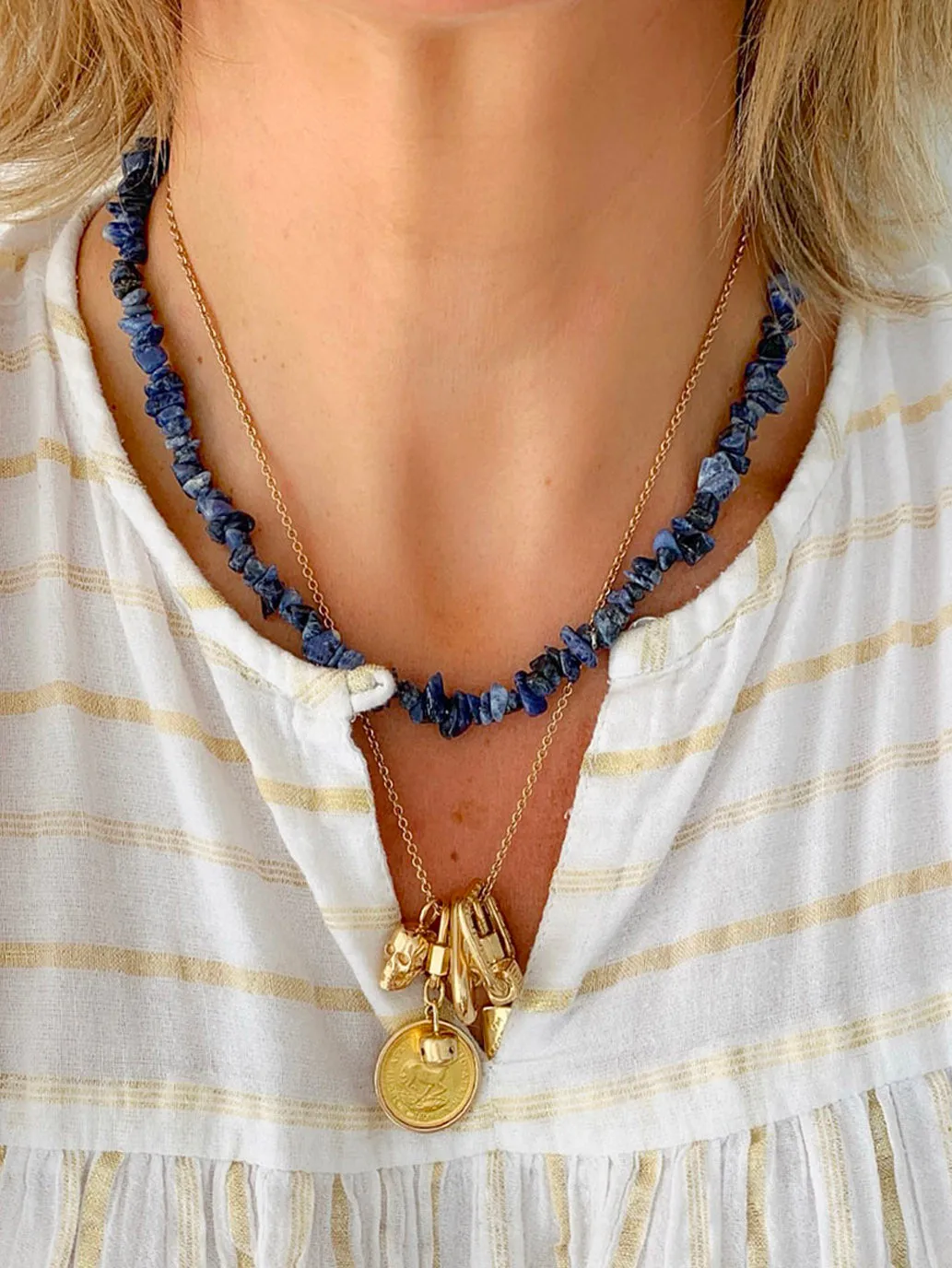 The Surfer Boy Necklace (Sodalite)