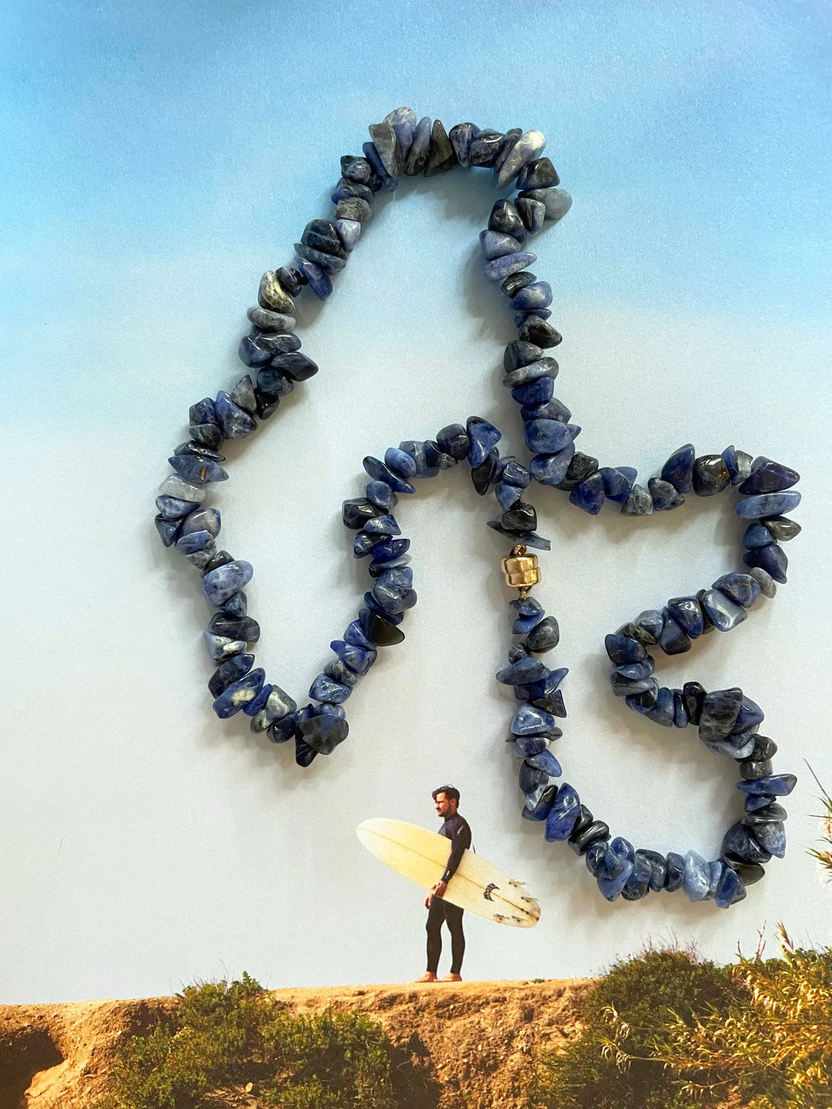 The Surfer Boy Necklace (Sodalite)