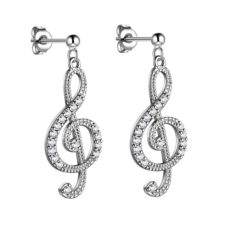 Tokyo Mart Women Musical Note Earrings Treble Clef Jewelry Gifts for Music Lover