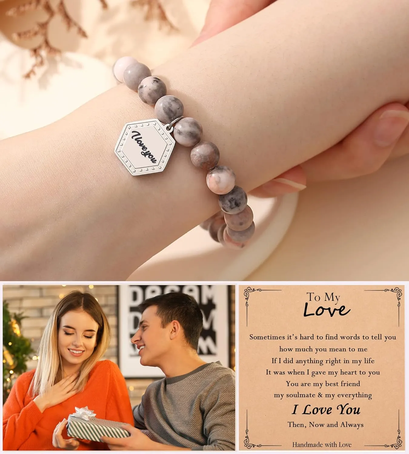 TONY & SANDY Unique Gifts for Women, Mom, Daughter, Wife, Friends, Sister, Aunt, Grandma - Beaded Bracelets for Women Teen Girls Jewelry on Birthday Christmas Graduation Easter