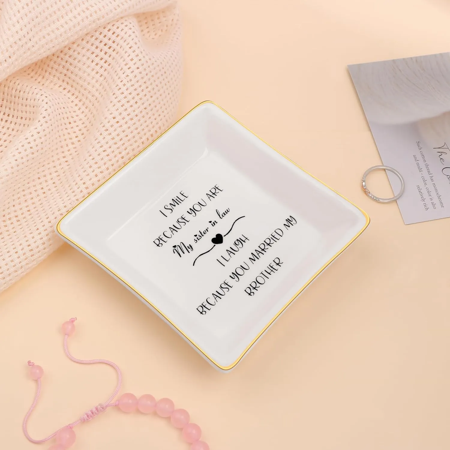Trinket Dishes For Jewelry Friend Women Sister Mom Mother Birthday Christmas Gift Jewelry Tray For Rings Necklaces Bracelets Friendship Gifts For Her Friend Gifts Women Unique Gifts For Birthday