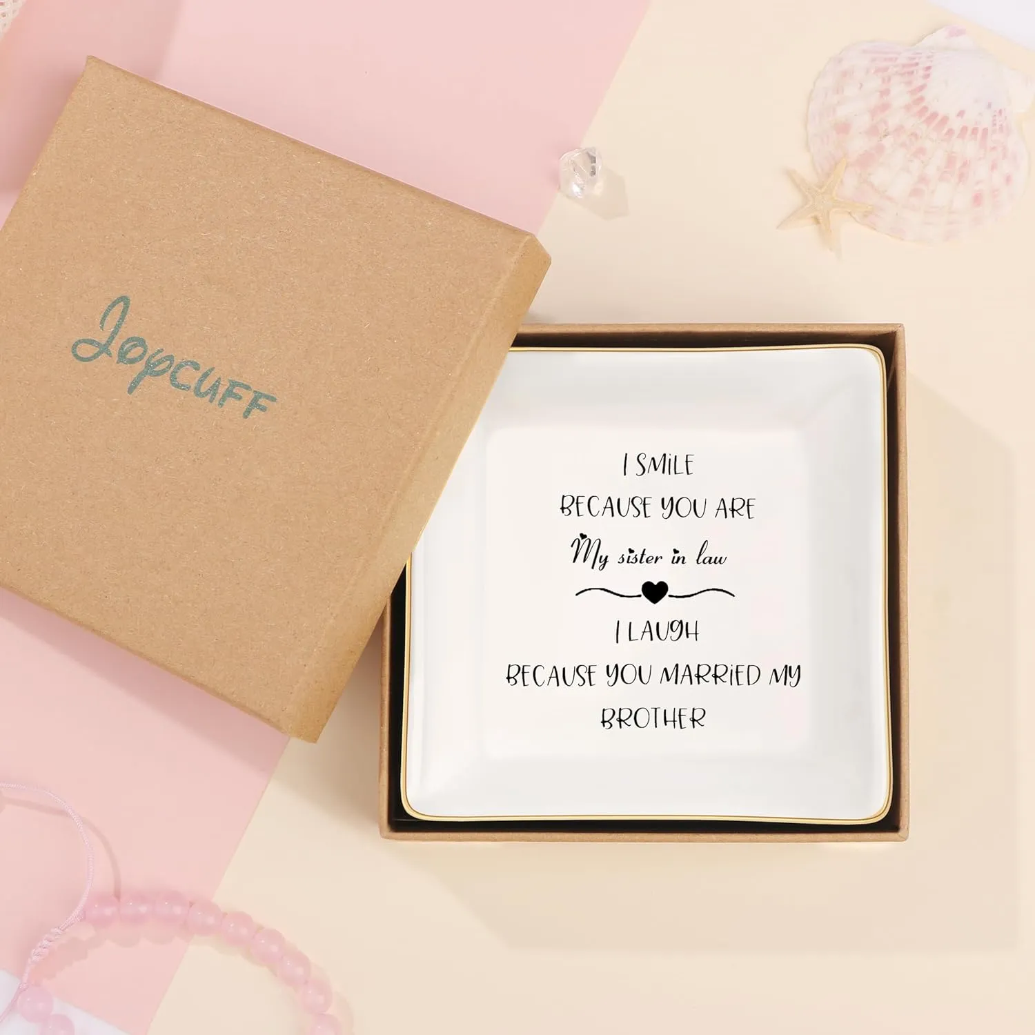 Trinket Dishes For Jewelry Friend Women Sister Mom Mother Birthday Christmas Gift Jewelry Tray For Rings Necklaces Bracelets Friendship Gifts For Her Friend Gifts Women Unique Gifts For Birthday