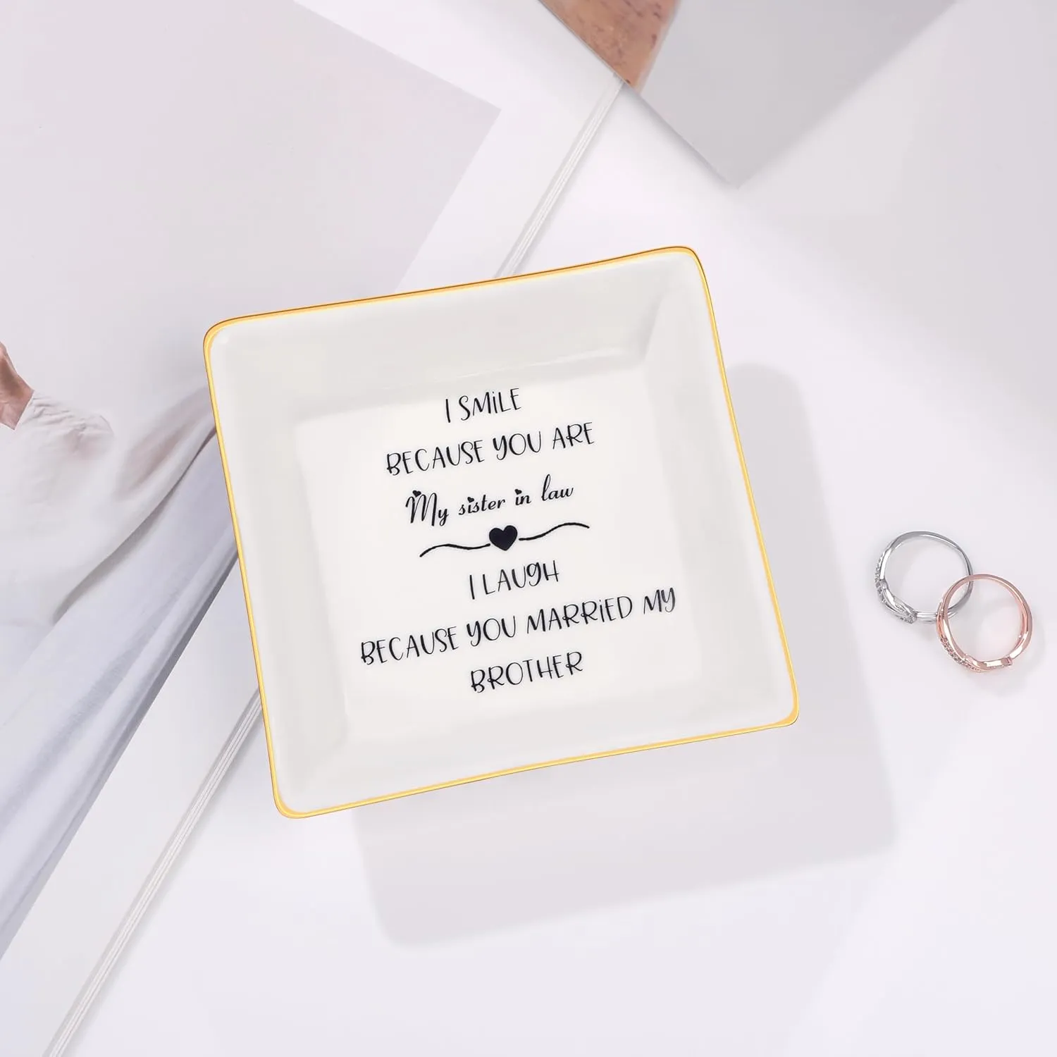Trinket Dishes For Jewelry Friend Women Sister Mom Mother Birthday Christmas Gift Jewelry Tray For Rings Necklaces Bracelets Friendship Gifts For Her Friend Gifts Women Unique Gifts For Birthday