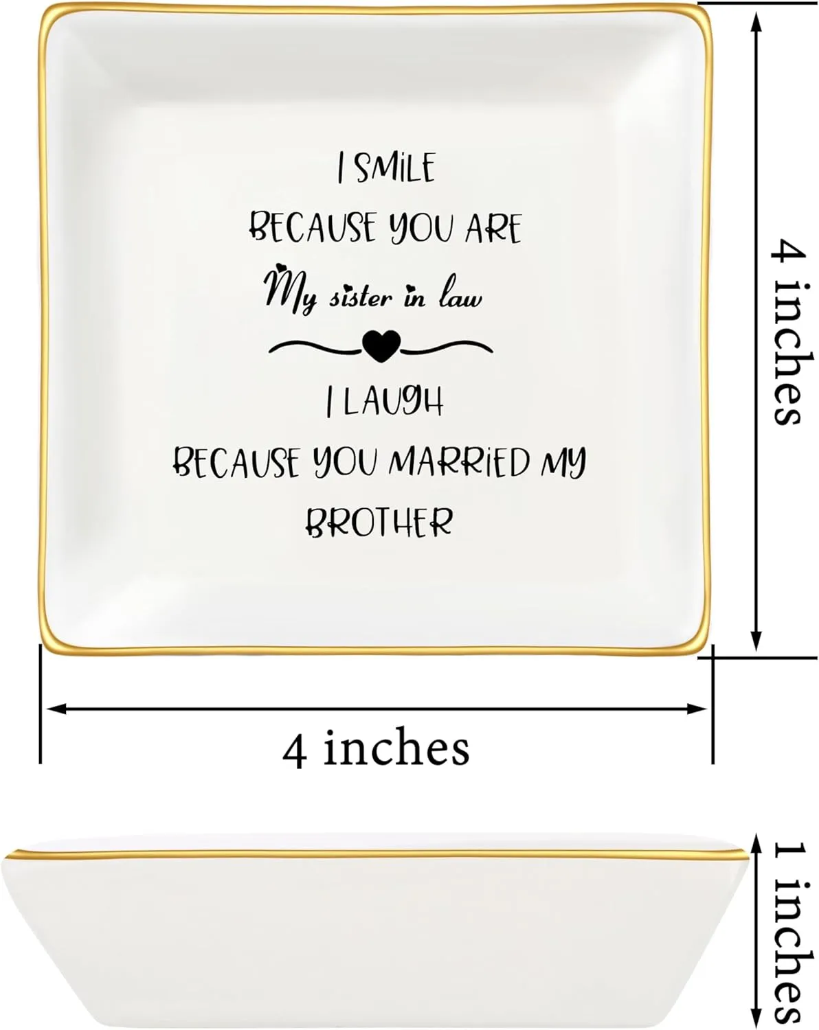 Trinket Dishes For Jewelry Friend Women Sister Mom Mother Birthday Christmas Gift Jewelry Tray For Rings Necklaces Bracelets Friendship Gifts For Her Friend Gifts Women Unique Gifts For Birthday