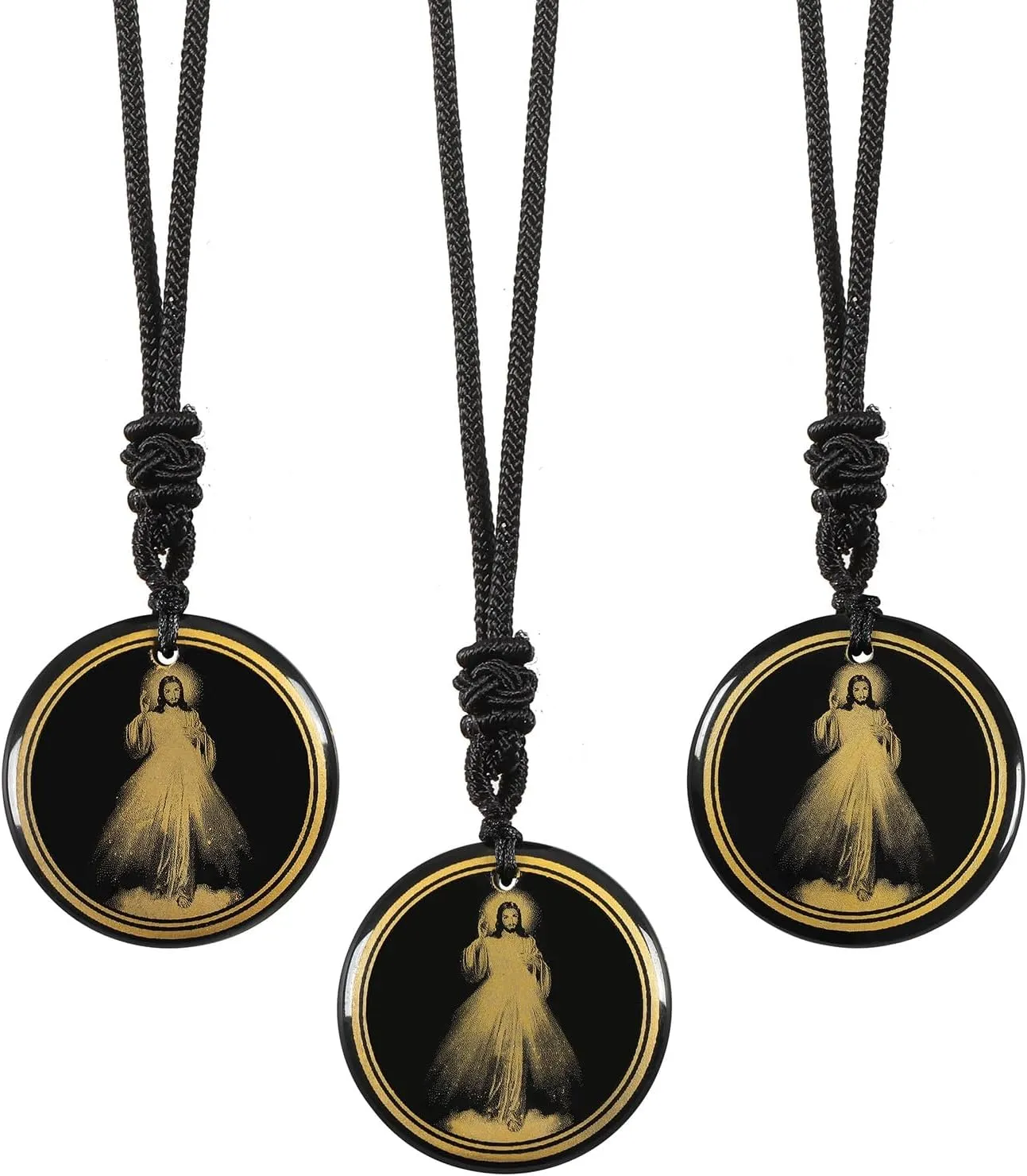 TUMBEELLUWA Spiritual Crystal Religious Necklaces Holy Spirit Christian Catholic Faith Jewelry Gifts for Men Women