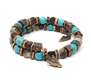 Turquoise Bangle Bracelet for Men Women Western Jewelry
