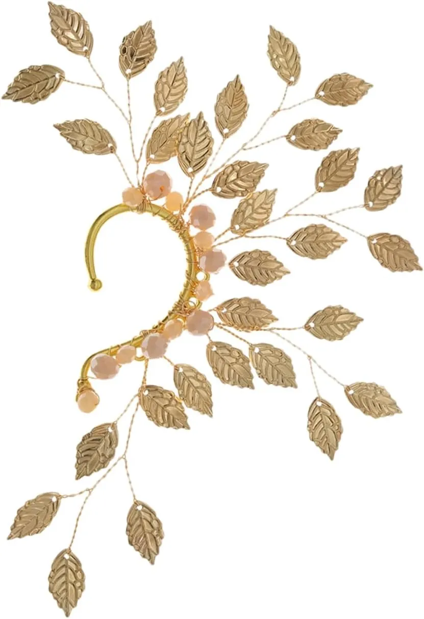 VALICLUD Elegant Ear Cuff Clip Women's Non-piercing Earring Stylish Leaf Decor for Occasion