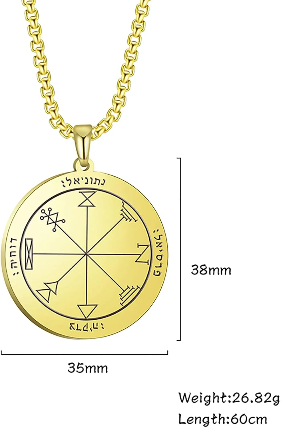 VASSAGO The First Pentacle of Jupiter Solomon Kings amulets Pendant Necklace Keychain Jewelry Set