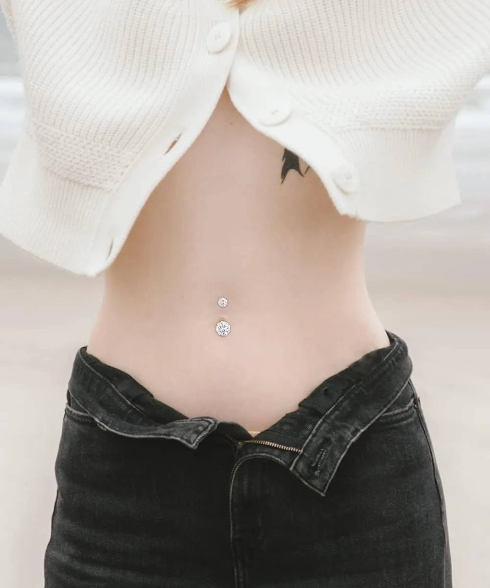 VCMART Belly Button Ring Belly Button Piercing Surgical Steel Belly Rings 14G Belly Button Rings Belly Navel Rings Piercing Jewelry