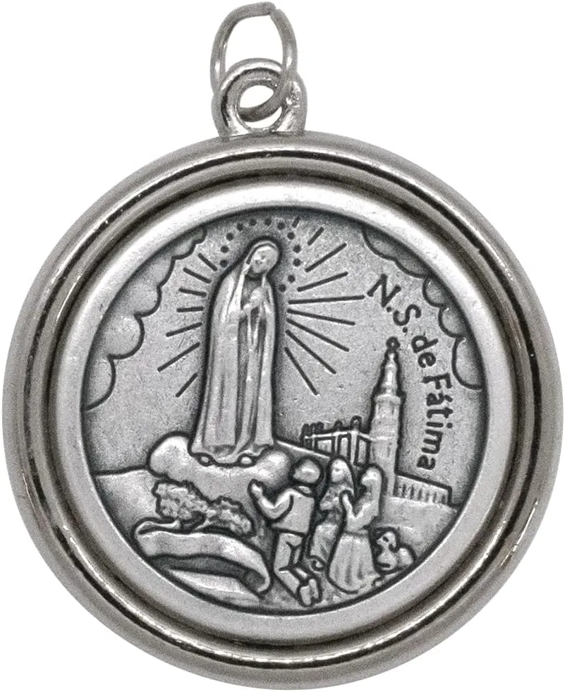 Venerare 1 1/4" Catholic Saint Medal with Polished Trim