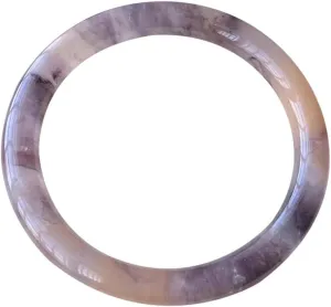 Vesppears Natural Feng Shui Purple Jade Bangle Bracelet for Women Genuine Fashionable Safe and Auspicious Fit 58-62mm