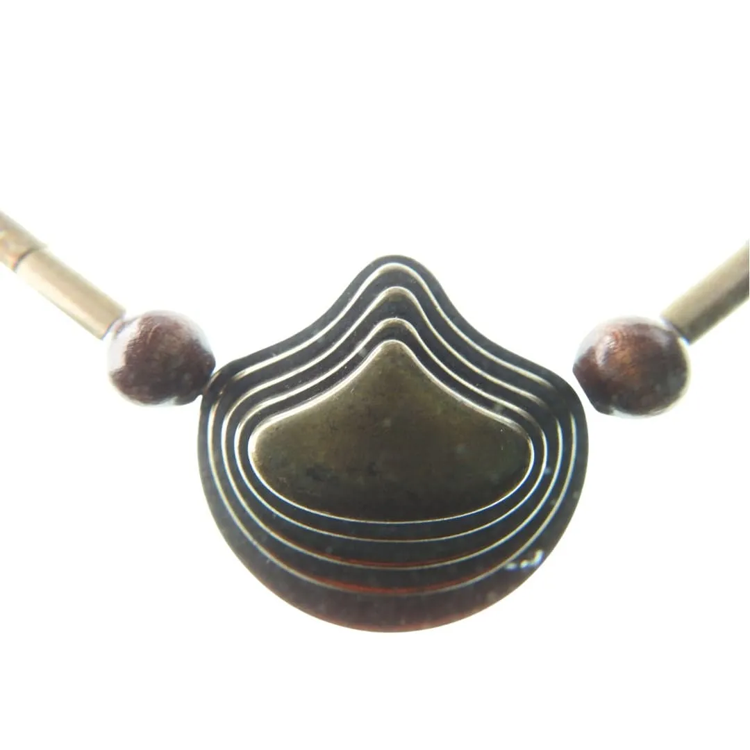 Vintage necklace with wooden beads